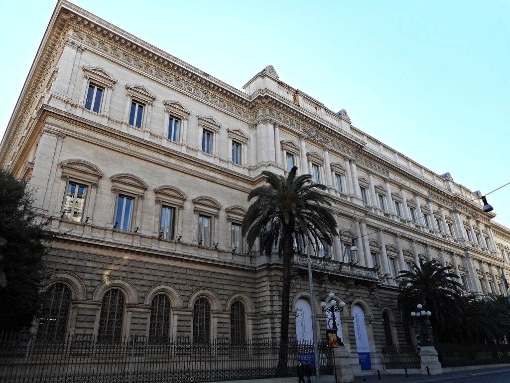 Palazzo Koch, sede della Banca d'Italia in via Nazionale a Roma"